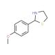 2-(4-Methoxyphenyl)-1,3-thiazolidine (CAS 31404-08-7) - chemical structure image