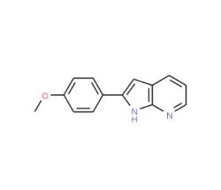2-(4-Methoxyphenyl)-1H-pyrrolo[2,3-b]pyridine (CAS 139962-68-8) - chemical structure image