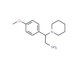 2-(4-methoxyphenyl)-2-piperidin-1-ylethanamine (CAS 31466-51-0) - chemical structure image