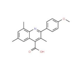 2-(4-Methoxyphenyl)-3,6,8-trimethylquinoline-4-carboxylic acid - chemical structure image