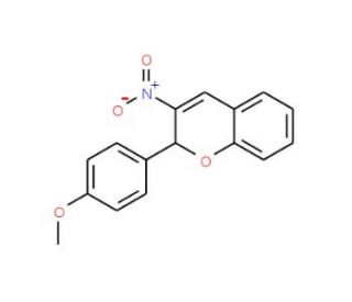2-(4-methoxyphenyl)-3-nitro-2H-chromene (CAS 57544-02-2) - chemical structure image