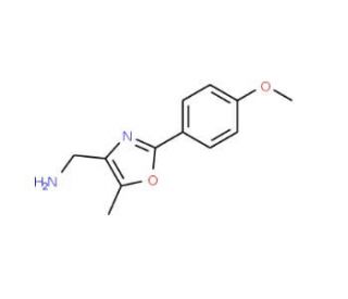 {[2-(4-Methoxyphenyl)-5-methyl-1,3-oxazol-4-yl]-methyl}amine - chemical structure image