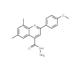 2-(4-Methoxyphenyl)-6,8-dimethylquinoline-4-carbohydrazide - chemical structure image