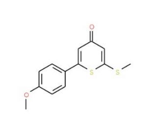 2-(4-Methoxyphenyl)-6-methylthio-4H-thiopyran-4-one - chemical structure image
