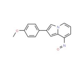 2-(4-Methoxyphenyl)-8-nitrosoindolizine (CAS 893612-93-6) - chemical structure image