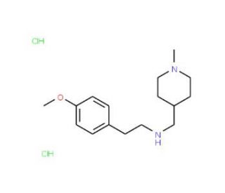 [2-(4-Methoxyphenyl)ethyl][(1-methylpiperidin-4-yl)methyl]amine dihydrochloride - chemical structure image