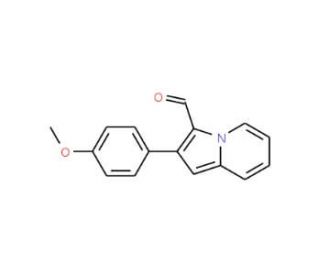 2-(4-Methoxyphenyl)indolizine-3-carboxaldehyde (CAS 101624-26-4) - chemical structure image
