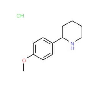 2-(4-Methoxyphenyl)piperidine hydrochloride - chemical structure image