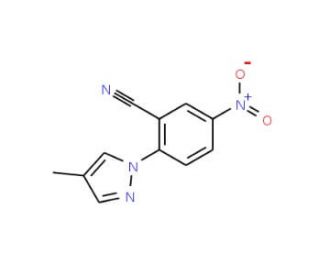 2-(4-Methyl-1H-pyrazol-1-yl)-5-nitrobenzonitrile - chemical structure image