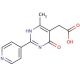 2-[4-methyl-6-oxo-2-(pyridin-4-yl)-1,6-dihydropyrimidin-5-yl]acetic acid - chemical structure image