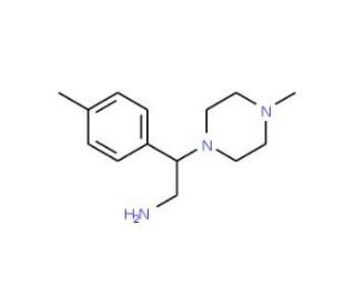 2-(4-Methyl-piperazin-1-yl)-2-p-tolyl-ethylamine - chemical structure image