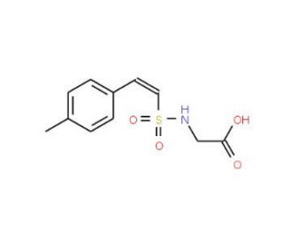 ({[2-(4-methylphenyl)vinyl]sulfonyl}amino)acetic acid - chemical structure image