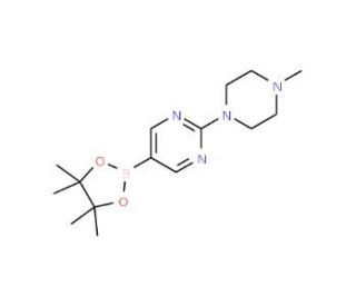 2-(4-Methylpiperazin-1-yl)pyrimidine-5-boronic acid pinacol ester (CAS 942922-07-8) - chemical structure image