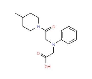 [[2-(4-Methylpiperidin-1-yl)-2-oxoethyl](phenyl)-amino]acetic acid - chemical structure image
