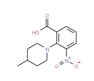 2-(4-Methylpiperidin-1-yl)-3-nitrobenzoic acid - chemical structure image