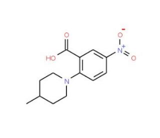 2-(4-methylpiperidin-1-yl)-5-nitrobenzoic acid (CAS 78243-27-3) - chemical structure image