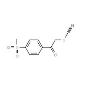 2-[4-(Methylsulfonyl)phenyl]-2-oxoethylthiocyanate - chemical structure image