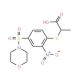 2-{[4-(morpholin-4-ylsulfonyl)-2-nitrophenyl]thio}propanoic acid - chemical structure image