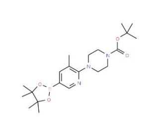2-[4-(N-Boc)piperazin-1-yl]-3-methylpyridine-5-boronic acid pinacol ester (CAS 1073354-54-7) - chemical structure image