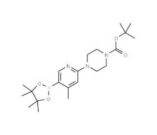 2-[4-(N-Boc)piperazin-1-yl]-4-methylpyridine-5-boronic acid pinacol ester (CAS 1073355-13-1) - chemical structure image