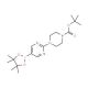 2-[4-(N-Boc)piperazin-1-yl]pyrimidine-5-boronic acid pinacol ester (CAS 940284-98-0) - chemical structure image