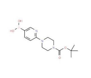 2-(4-N-Boc-piperazino)pyridine-5-boronic acid (CAS 919347-67-4) - chemical structure image