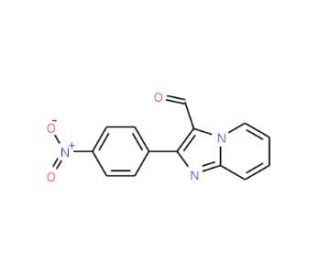 2-(4-Nitro-phenyl)-imidazo[1,2-a]pyridine-3-carboxaldehyde (CAS 817172-44-4) - chemical structure image