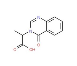 2-(4-Oxo-4H-quinazolin-3-yl)-propionic acid (CAS 61381-36-0) - chemical structure image
