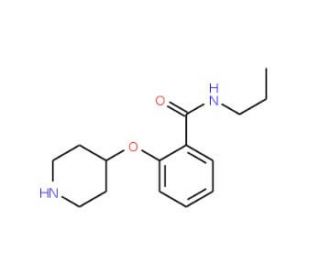 2-(4-Piperidinyloxy)-N-propylbenzamide (CAS 902837-05-2) - chemical structure image