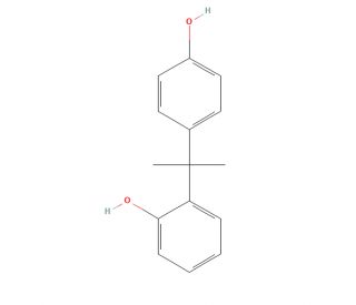2,4′-Bisphenol A (CAS 837-08-1) - chemical structure image