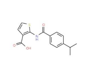 2-{[4-(propan-2-yl)benzene]amido}thiophene-3-carboxylic acid - chemical structure image