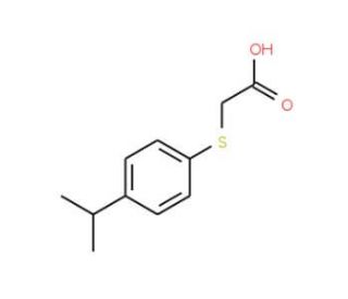 2-{[4-(propan-2-yl)phenyl]sulfanyl}acetic acid (CAS 938287-63-9) - chemical structure image
