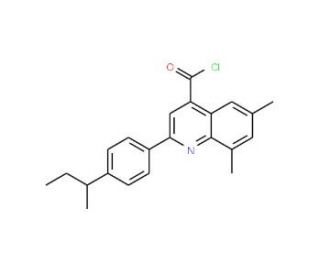 2-(4-sec-butylphenyl)-6,8-dimethylquinoline-4-carbonyl chloride - chemical structure image