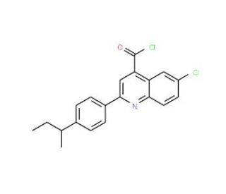 2-(4-sec-butylphenyl)-6-chloroquinoline-4-carbonyl chloride - chemical structure image