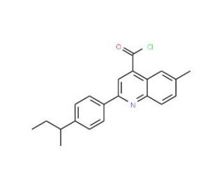 2-(4-sec-butylphenyl)-6-methylquinoline-4-carbonyl chloride - chemical structure image