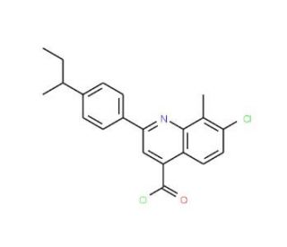 2-(4-sec-butylphenyl)-7-chloro-8-methylquinoline-4-carbonyl chloride - chemical structure image