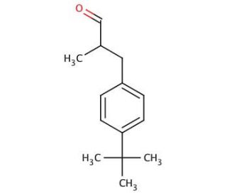 2-(4-tert-Butylbenzyl)propionaldehyde (CAS 80-54-6) - chemical structure image