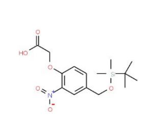 2-[4-(tert-Butyldimethylsilyloxymethyl)-2-nitrophenoxy]acetic Acid (CAS 308815-83-0) - chemical structure image