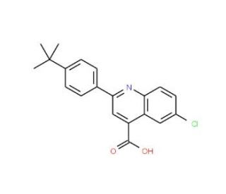 2-(4-tert-Butylphenyl)-6-chloroquinoline-4-carboxylic acid - chemical structure image