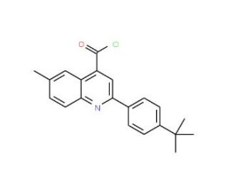 2-(4-tert-butylphenyl)-6-methylquinoline-4-carbonyl chloride - chemical structure image
