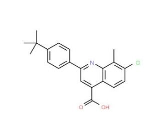 2-(4-tert-Butylphenyl)-7-chloro-8-methylquinoline-4-carboxylic acid - chemical structure image