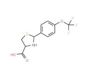 2-(4-(Trifluoromethoxy)phenyl)-1,3-thiazolidine-4-carboxylic acid - chemical structure image