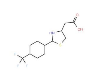 {2-[4-(trifluoromethyl)phenyl]-1,3-thiazol-4-yl}acetic acid - chemical structure image