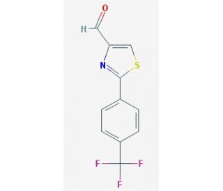2-[4-(trifluoromethyl)phenyl]-1,3-thiazole-4-carbaldehyde (CAS 174006-70-3) - chemical structure image