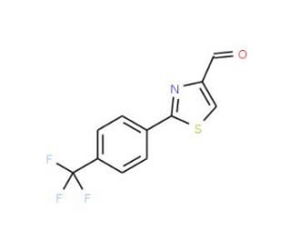 2-[4-(Trifluoromethyl)phenyl]-1,3-thiazole-4-carboxaldehyde (CAS 174006-70-3) - chemical structure image