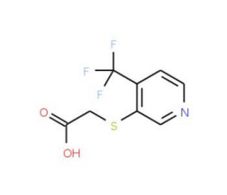 2-{[4-(Trifluoromethyl)pyridin-3-yl]thio}-acetic acid (CAS 387350-44-9) - chemical structure image