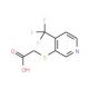 2-{[4-(Trifluoromethyl)pyridin-3-yl]thio}-acetic acid (CAS 387350-44-9) - chemical structure image