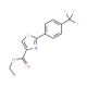 2-(4-Trifluoromethylphenyl)-thiazole-4-carboxylic acid ethyl ester (CAS 132089-39-5) - chemical structure image