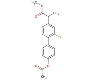 2-(4&prime;-Acetoxy-2-fluoro-biphenyl-4-yl)-propionic Acid Methyl Ester (CAS 215175-84-1) - chemical structure image