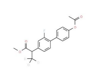 2-(4&prime;-Acetoxy-2-fluoro-biphenyl-4-yl)propionic Acid-d3 Methyl Ester - chemical structure image